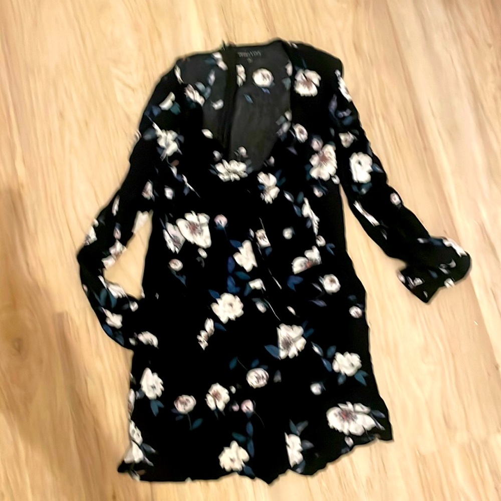 Black floral jumpsuit